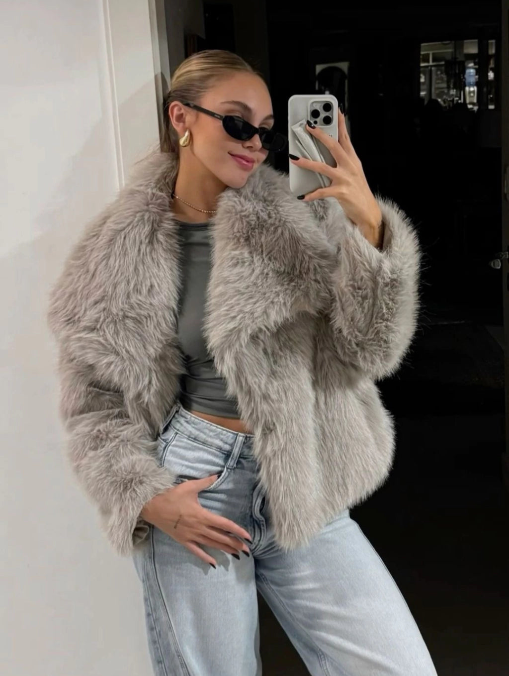 Casaco de Pele Sintética Vienza