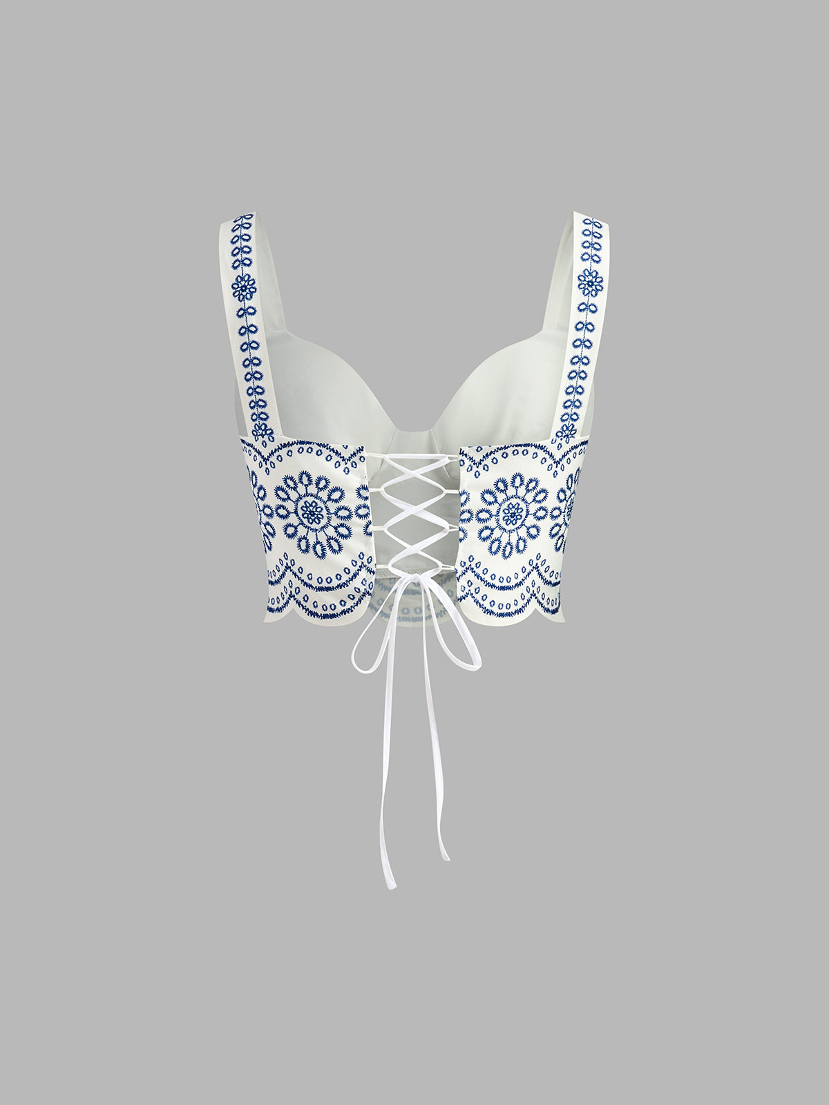 Conjunto de Saia Estampada com Amarração nas Costas