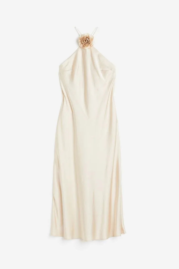 Vestido Slip Champagne Elle