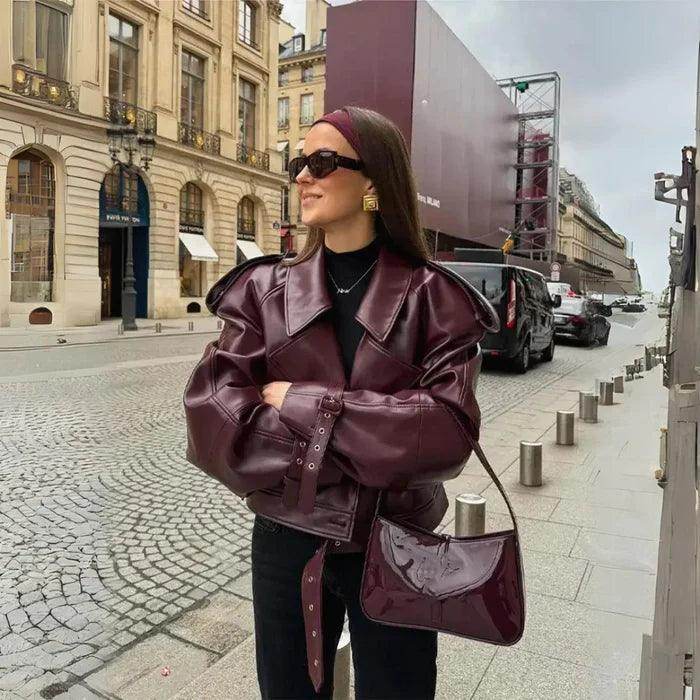 Jaqueta De Couro Feminina Margaret