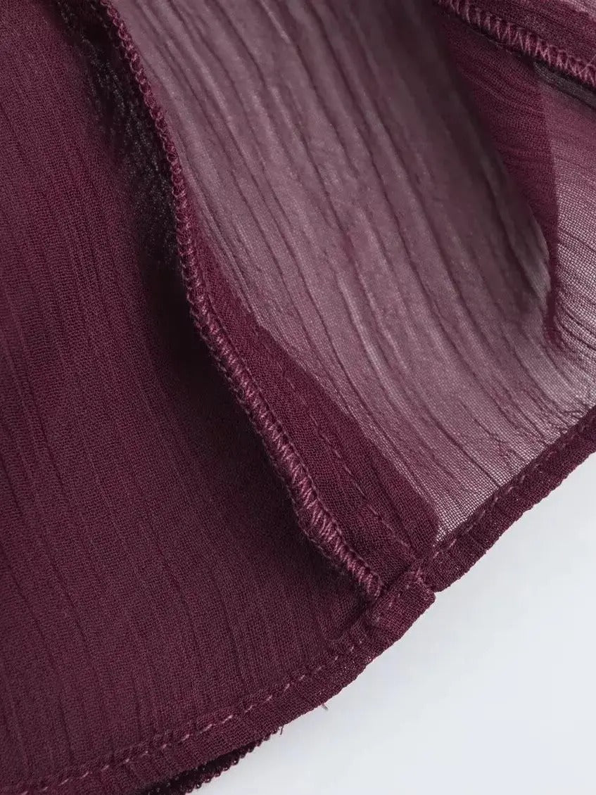 Blusa Chiffon Babados Brukki