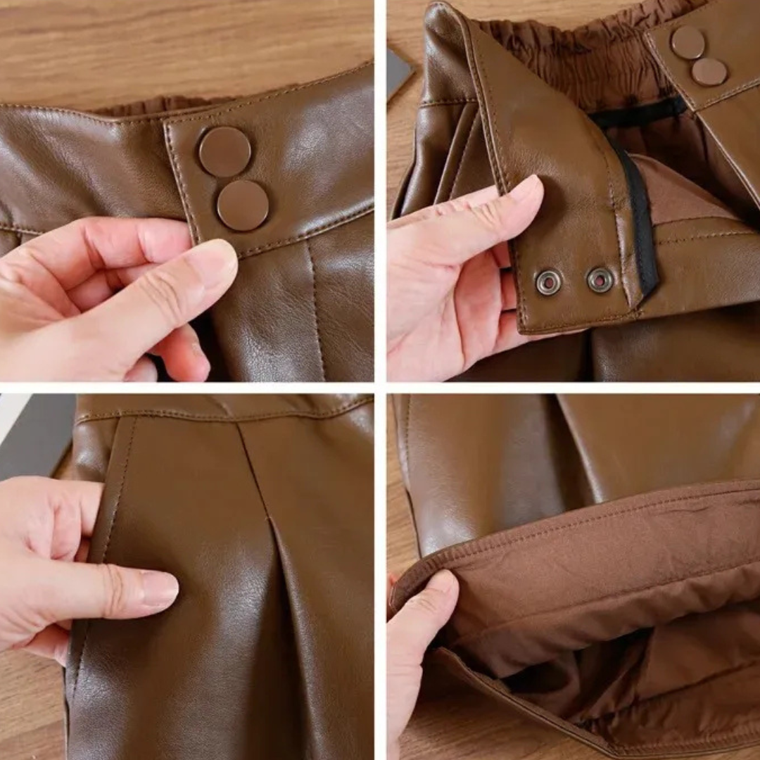 Shorts Couro Chic Minimal