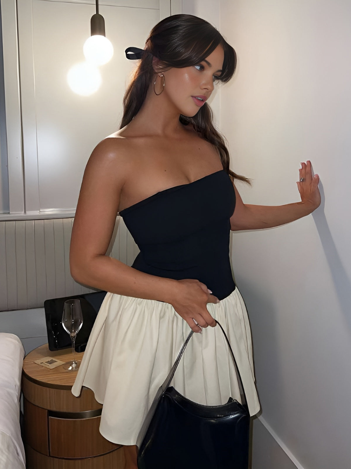 Vestido Curto com Bustiê - Elegant