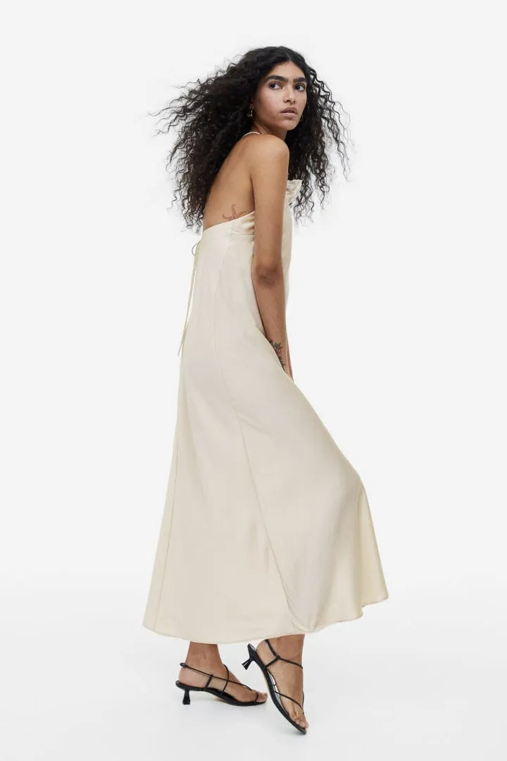 Vestido Slip Champagne Elle