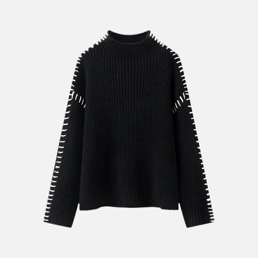 Suéter Feminino Gola Alta de Lã Luara