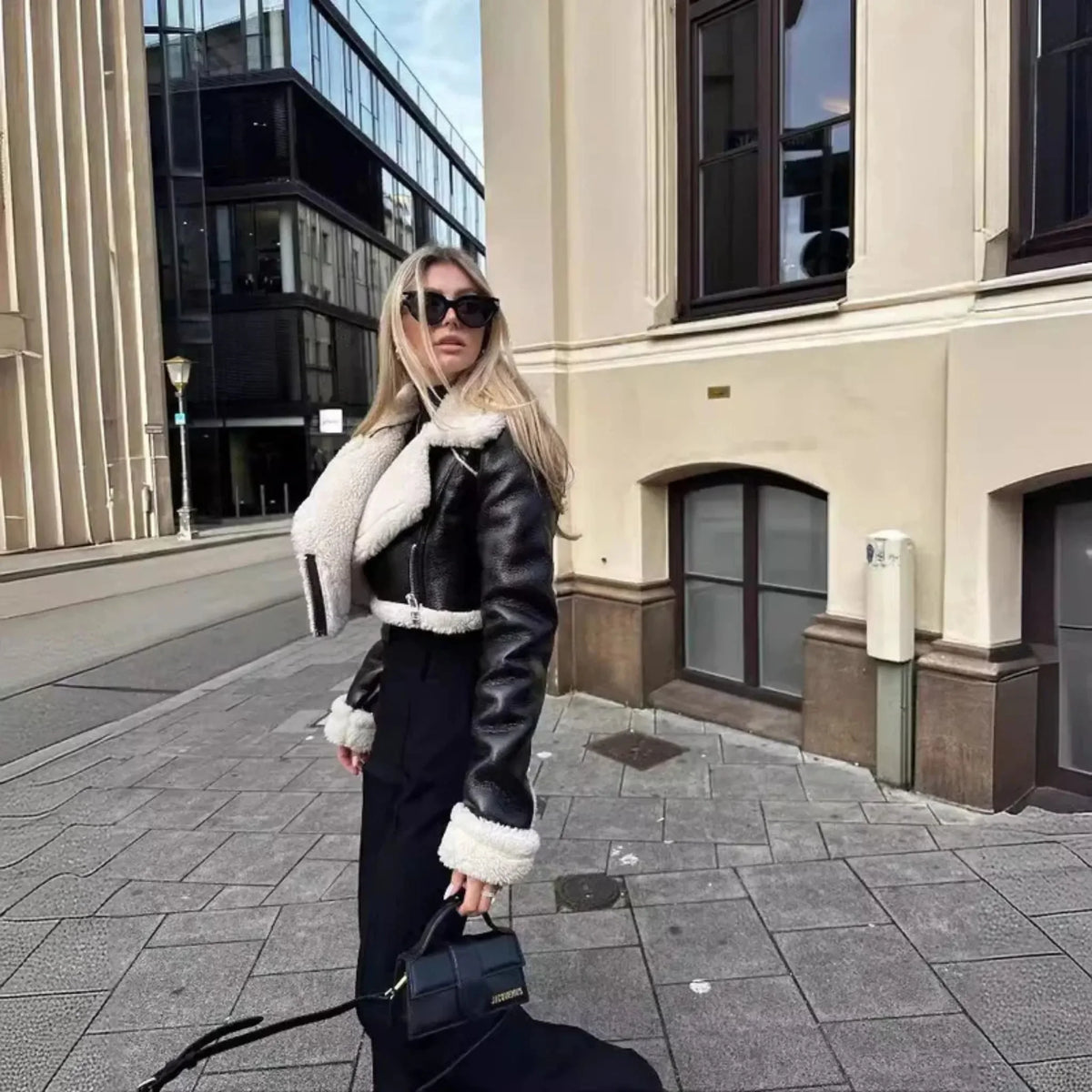 Jaqueta Soft Melina - Couro Em Lã Premium Forrado Feminino