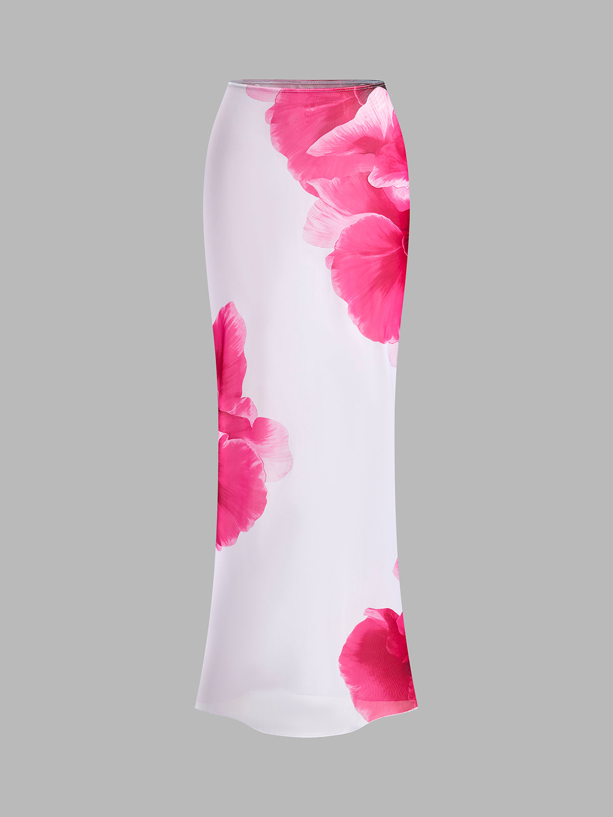 Conjunto de Biquíni e Saia Semitransparente Floral